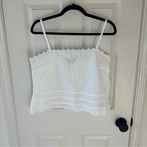 Gap Body white eyelet lace camisole
Adjustable straps small